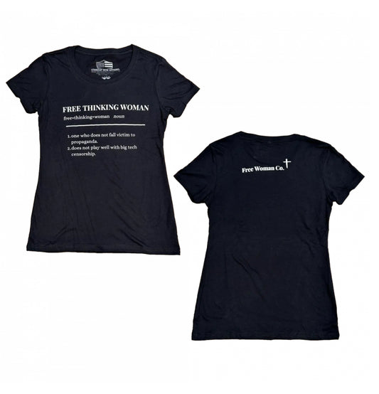 FREE THINKING WOMAN CREW NECK T-SHIRT